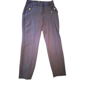 NEW WITH TAGS Express Women's Navy Dress Pant High Waist Cropped Ankle 8L